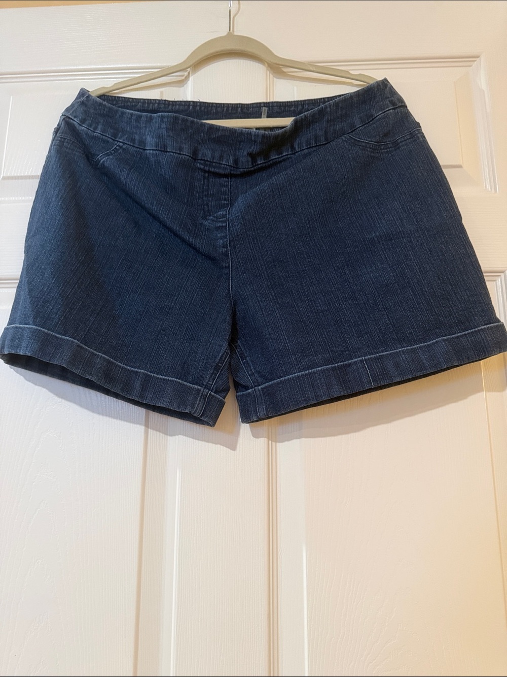 Soft Surroundings Dark Blue Denim Cuffed Shorts